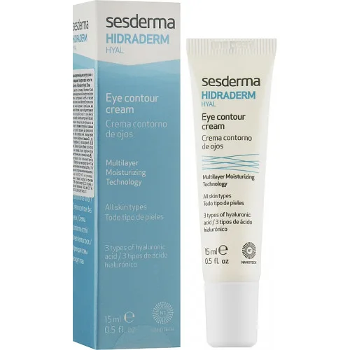 Розгладжувальний крем для шкіри навколо очей Hidraderm Hyal Eye Contour Cream Sesderma, 15 мл