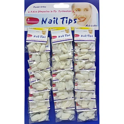 Накладні нігті квадратні молочні Nail Tips, пачка 240 шт.