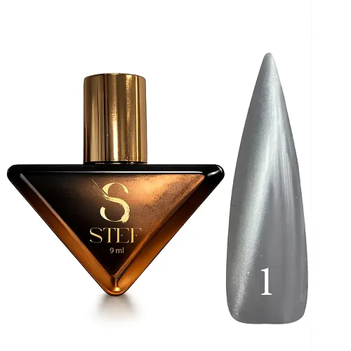 Гель-лак для нігтів Steffani Cat Eye MYSTIC, 9 мл , 01 Сріблястий