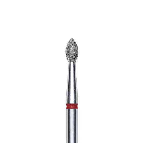 Фреза для манікюру брунька гостра червона діаметр 2,5 мм Staleks Pro Expert FA60R025/4.5