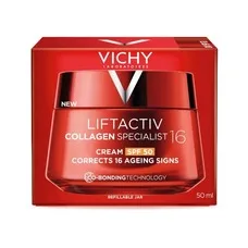 Крем-гель для обличчя Vichy Ліфтактив Колаген Спеціаліст 16 з ко-бондинг технологією для корекції 16 ознак старіння шкіри обличчя антивіковий денний SPF50 50 мл