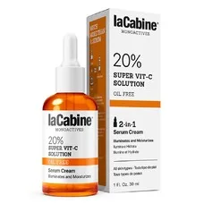 Крем-сироватка LaCabine 20% Super Vit-C 2 in 1. для освітлення та зволоження шкіри обличчя, 20% вітаміну С 30 мл
