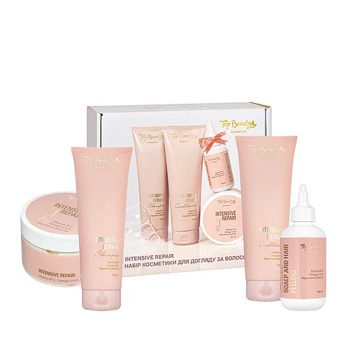 Подарунковий набір косметики для догляду за волоссям Top Beauty Intensive Repair, 4 продукти