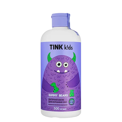 Дитячий засіб для купання від 3 років Tink kids Gummy Bears 3 в 1 без сліз 500 мл