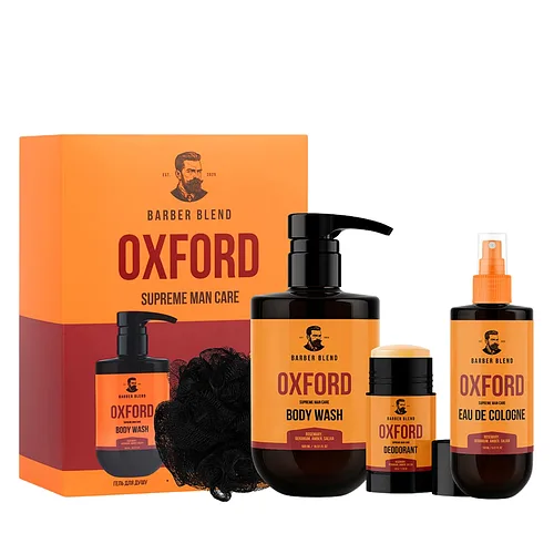 Подарунковий парфумерний набір для чоловіків Barber Blend Oxford, 4 в 1