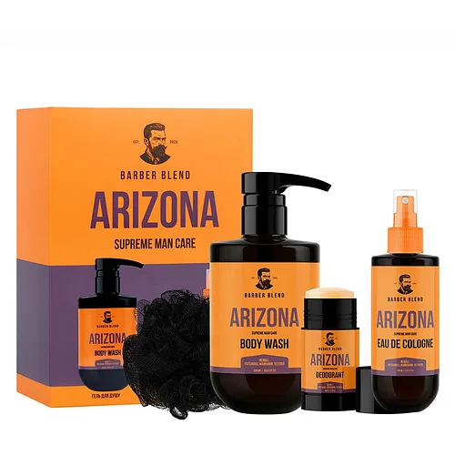 Подарунковий набір косметики для чоловіків Barber Blend Arizona, 4 продукти