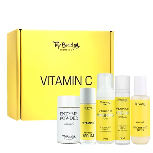 Подарунковий набір косметики для обличчя Top Beauty Vitamin C з вітаміном С, 5 в 1