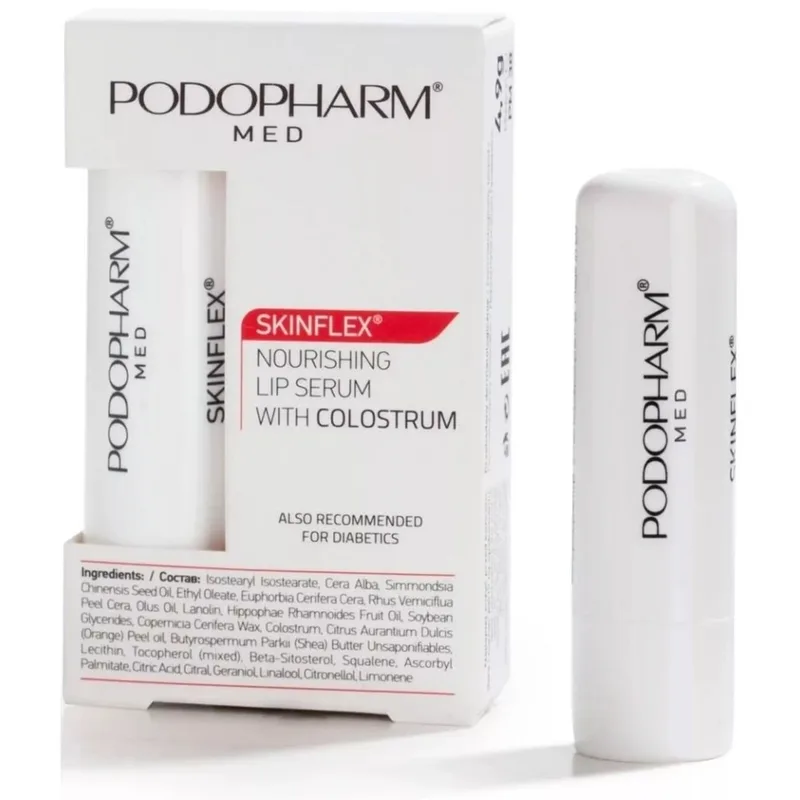Podopharm Skinflex Nourishing Lip Serum with Colostrum Поживна сироватка для губ з молозивом 4.9 г