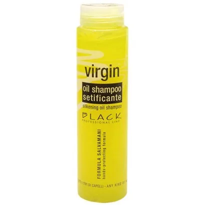 Black Professional Line Virgin Oil Silkening Shampoo - Шовковий шампунь для всіх типів волосся з формулою захисту шкіри рук