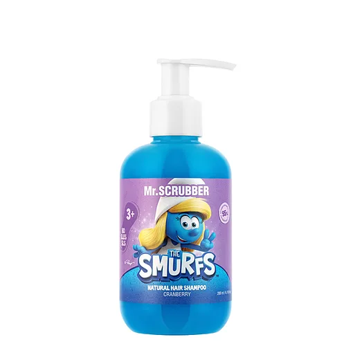 Дитячий шампунь для волосся Mr. Scrubber The Smurfs з ароматом журавлини, від 3 років 200 мл