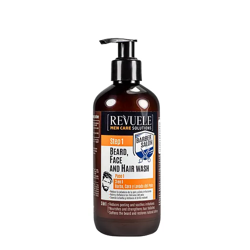 Гель для вмивання, миття волосся та бороди Revuele Men Care Barber Salon 3 in1 300 мл