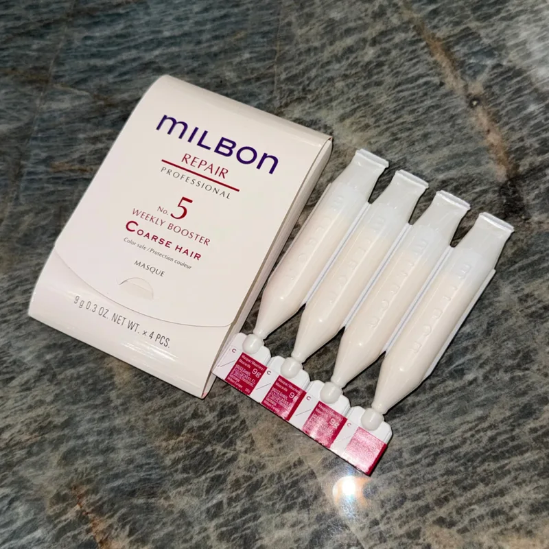 Milbon Professional Repair Heat No.5 Weekly Booster Coarse Hair Пролонгуючий бустер для жорсткого та неслухняного волосся