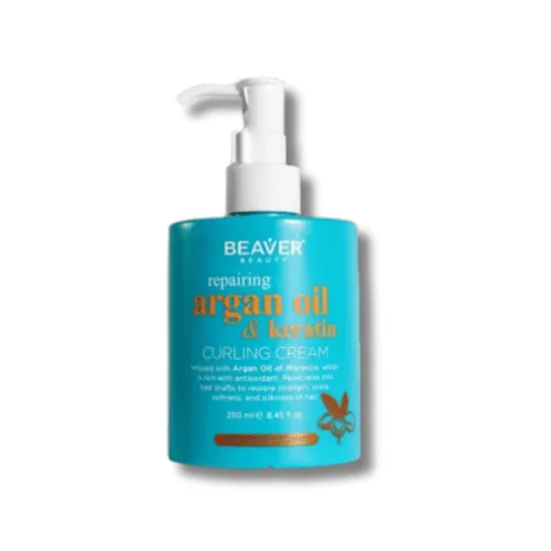 Крем з Аргановою олією для пружних локонів - Beaver Professional Repairing Argan Oil &amp; Keratin Curling Cream 75ml