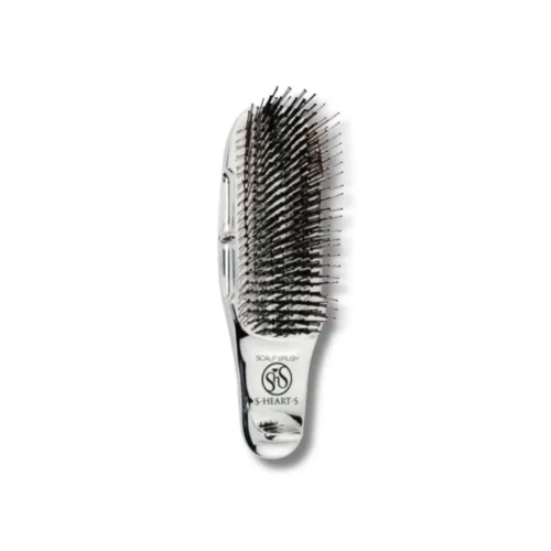 Гребінець для волосся "Chrome" - S-Heart-S Professional Plus Short Scalp Brush Chrome 300ml
