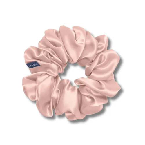 Шовкова резинка для волосся пудрова - MOLODO Silk Scrunchie Large Powder Pink