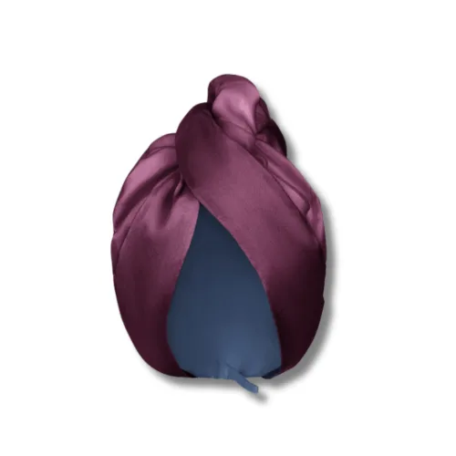 Шовковий тюрбан з мікрофіброю сливовий - MOLODO Silk Turban With Microfiber Plum