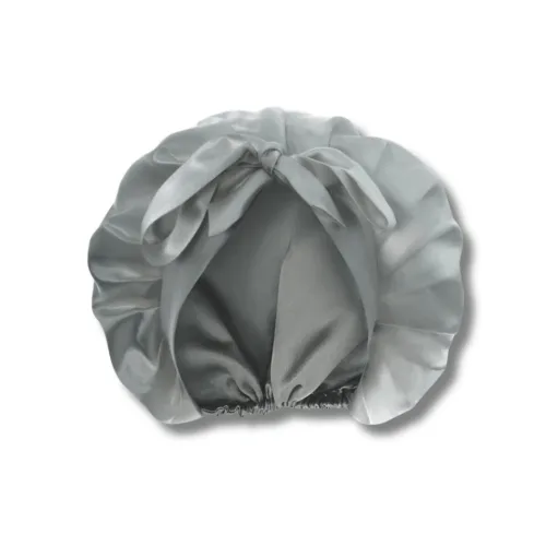 Шовкова шапочка для сну сіра - MOLODO Silk Night Cap Stone Grey