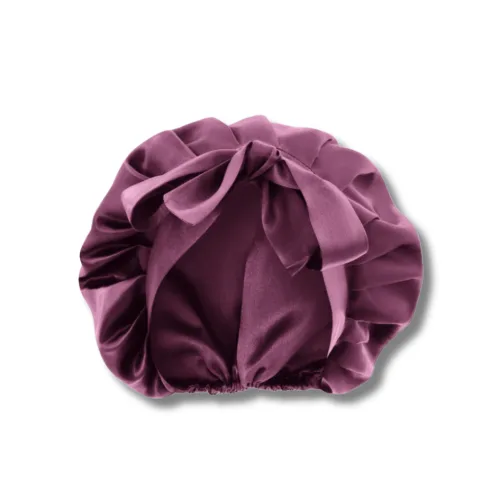 Шовкова шапочка для сну сливова - MOLODO Silk Night Cap Plum