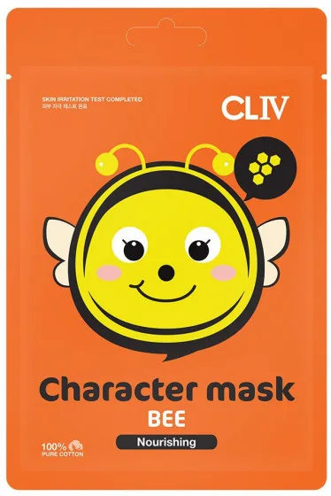 CLIV Character Mask Bee - Тканинна живильна маска "Бджілка"