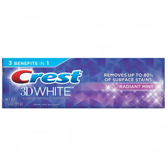 Дворівнева система відбілювання зубів 3D White Radiant Mint Crest, 70 мл