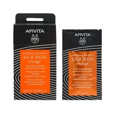 Маска Apivita EXPRESS BEAUTY Блиск та оздоровлення для волосся з апельсином 20 мл