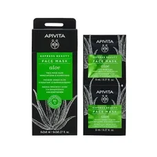 Маска Apivita EXPRESS BEAUTY з алое Зволоження та свіжість 2х8 мл