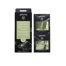 Маска Apivita EXPRESS BEAUTY з зеленою глиною глибокого очищення 2х8 мл