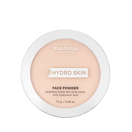 Пудра для обличчя матуюча Parisa Cosmetics Hydro Skin Face Powder with Hyaluronic Acid (PHP-04), 02 Light ivory Світло-бежева