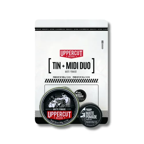 Подарунковий набір - Uppercut Deluxe Tin &amp; Midi Duo Matte Pomade
