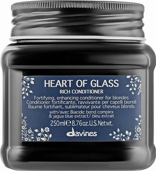 Davines Heart Of Glass Rich Conditioner - Зміцнюючий кондиціонер для блонду