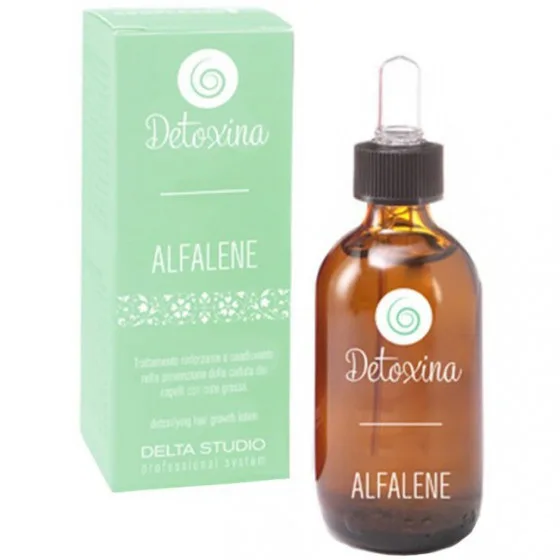 Delta Studio Detoxina Lozione Alfalene - Зміцнюючий засіб для профілактики випадіння волосся при жирній шкірі