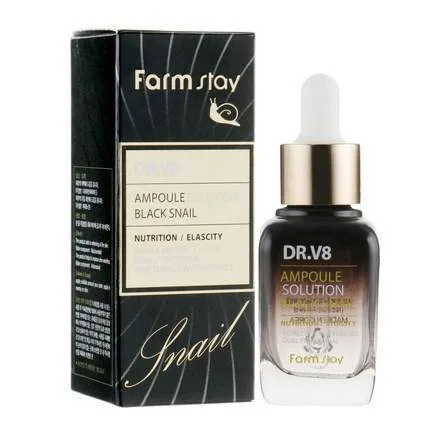Сироватка для обличчя FarmStay DR.V8 Ampoule Solution омолоджуюча з равликовим муцином 30ml