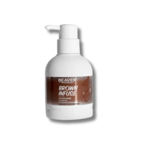 Шампунь для інтенсивного догляду волосся золотисто-бежевий - Beaver Professional Infuse Color Shine Shampoo Brown