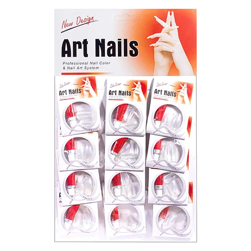 Нігті накладні прозорі Art Nails набір 12 штук