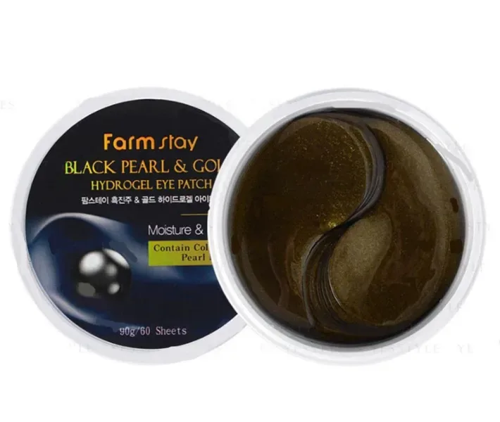 Гідрогелеві патчі для обличчя Farmstay Black Pearl Gold Hydrogel Eye Patch, 90 г