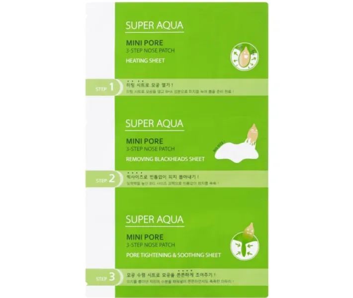 Що очищаає патч для носа 3 шага Missha Super Aqua, 3г, 1шт ,3г.