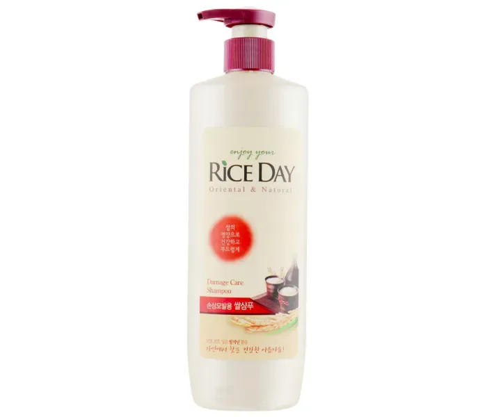 Шампунь для пошкодженого волосся з екстрактом рисових висівок Lion Rice Day Damaged Hair, 550 мл
