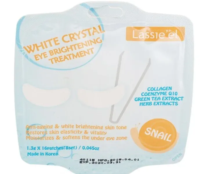Гелеві патчі для око проти темних кіл Lassie el White Crystal, 20 г