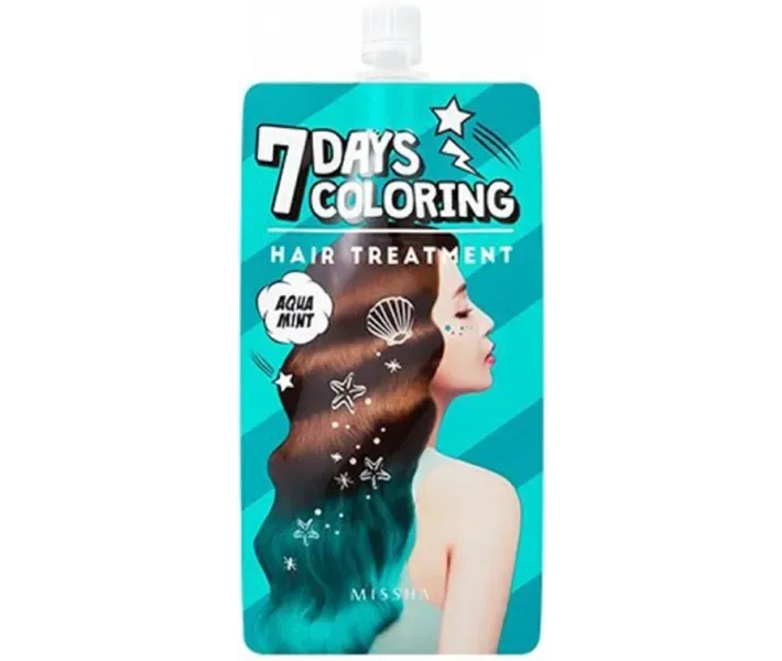 Тонуюча фарба для волосся Missha 7 Days Coloring Hair Treatment Aqua Mint, 25 мл