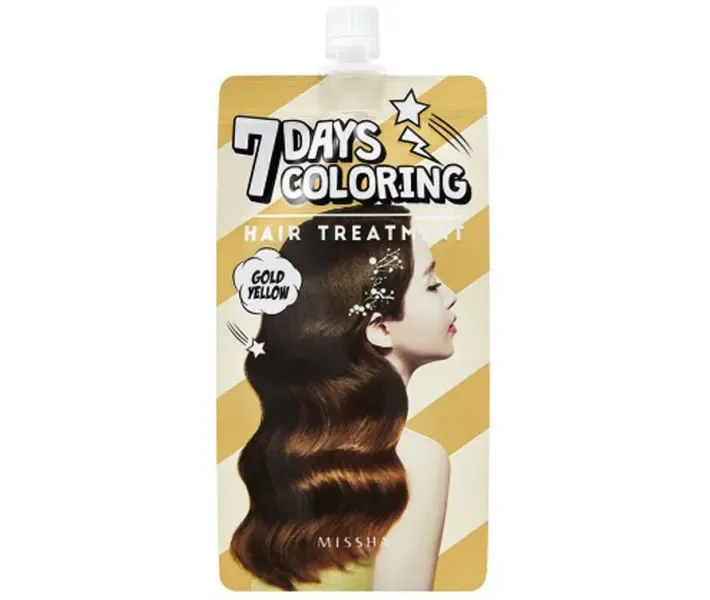 Тонуюча фарба для волосся Missha Seven Days Coloring Hair Жовте золото, 25 мл