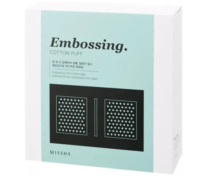 Косметичні спонж Missha Embossing Cotton Puff, 270 шт
