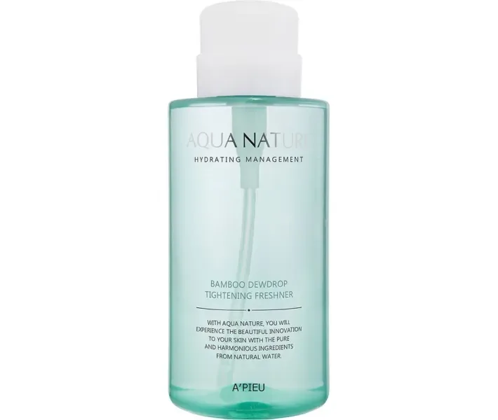 Тонер для особи для звуження пор Apieu Aqua Nature Bamboo Dewdrop Tightening Freshener, 500 мл