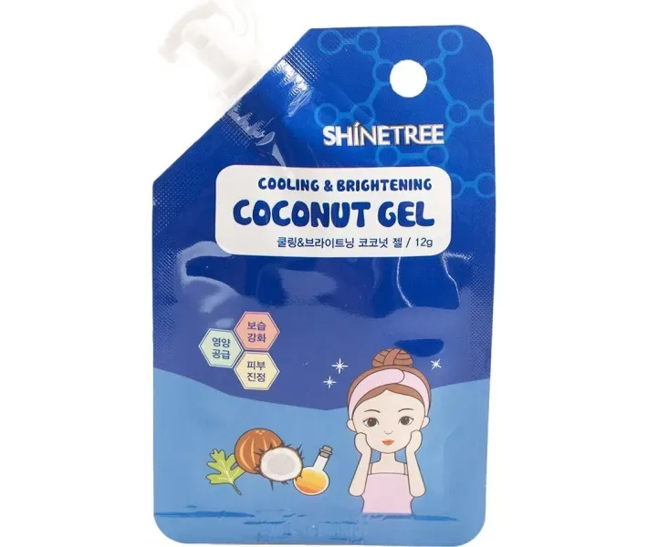 Гель для обличчя з екстрактом кокоса Охолодження і сяйво Soft Coconut Gel, 12 мл