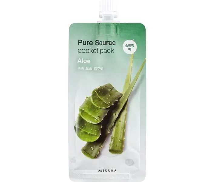 Маска для обличчя Missha Pure Source Pocket Pack, з алое, 10 мл