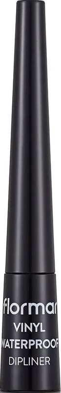 Водостійка підводка для очей Flormar VINYL WATERPROOF BLACK глянцева 2.5 мл