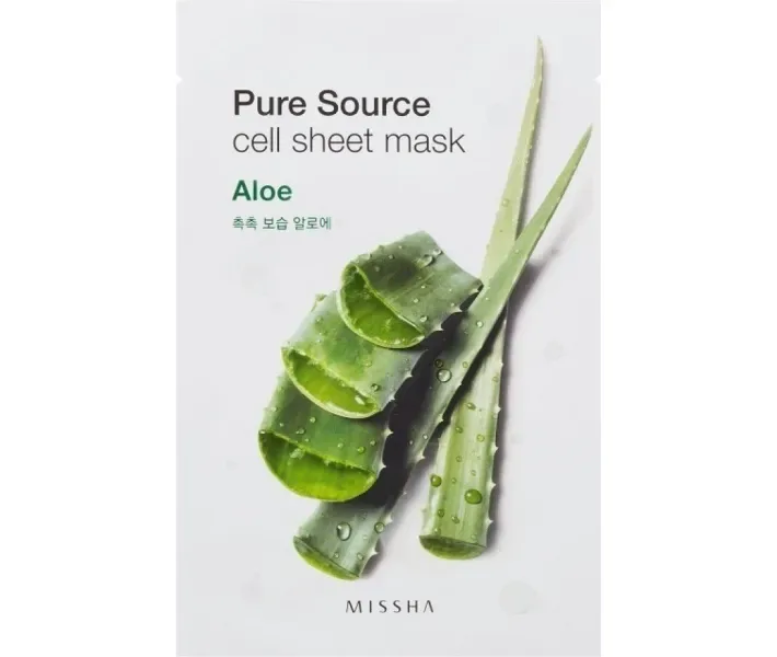 Маска тканинна з Алое Missha Pure Source Cell Sheet Mask Aloe, 21 г