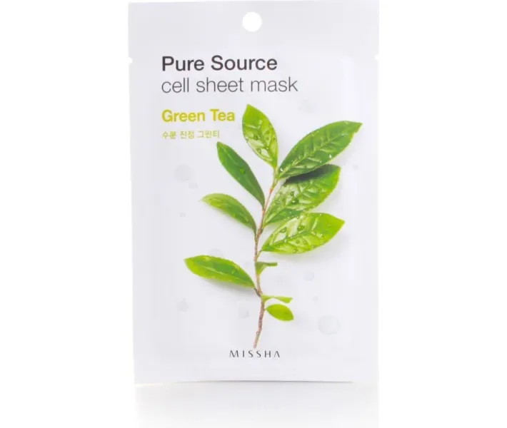 Маска тканинна з Зеленим чаєм Missha Pure Source Cell Sheet Mask Green Tea, 21 г