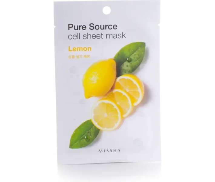 Маска тканинна з лимоном Missha Pure Source Cell Sheet Mask Lemon, 21 г
