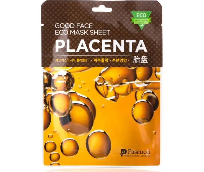 Маска для обличчя тканинна c плацентою Pascucci Good Face Eco Mask Sheet Placenta, 23 мл
