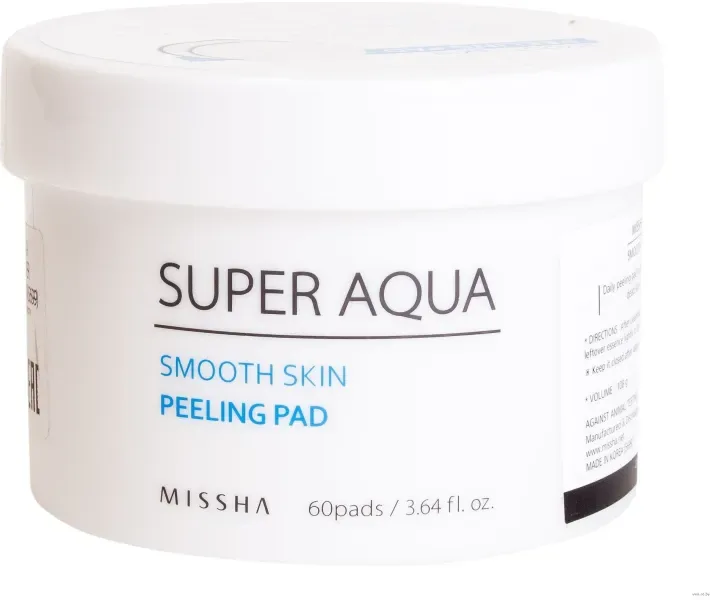 Пілінг-диски для особи Missha Super Aqua Smooth Skin Peeling Pad, 60 шт